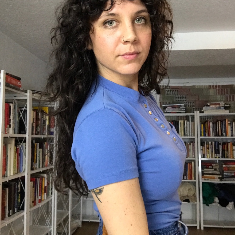Vintage Jordache Snap Button Knit Top - B48